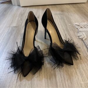 Betsey Johnson SB-SUSN2 size 9.5 black pump heel d’Orsay